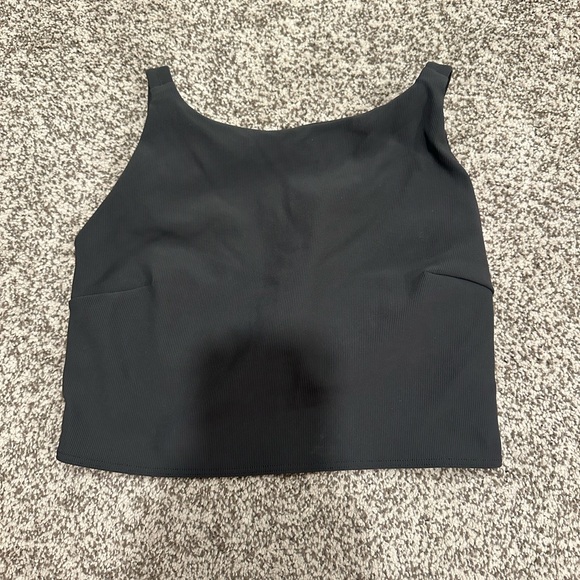 Lululemon Ribbed Back Twisted Yoga Bra - Gray - Picture 3 of 6